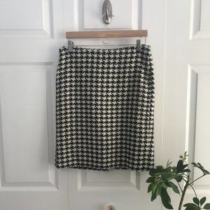 Vintage Houndstooth Pencil Skirt